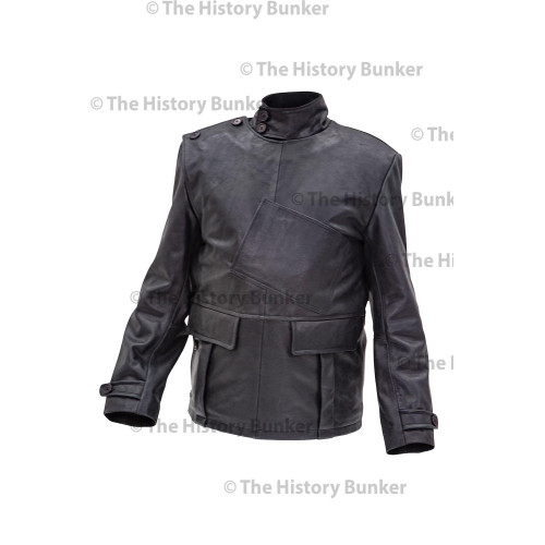 WW1 Royal Flying Corps leather coat  short version - BLACK