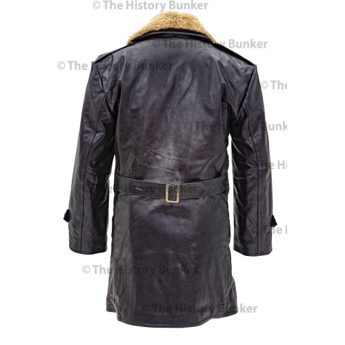 Czech Sniper leather coat - BLACK