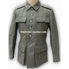 German M43 Field Gray EM Feldbluse Without Insignia