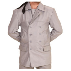 U-boat Kriegsmarine leather Deck jacket - Kriegsmarine leather jacket - GREY - TUNIC ONLY