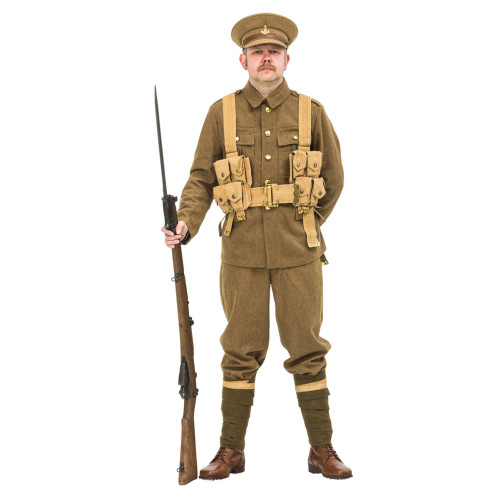 WW1 British Army Soldiers Uniform 1914 with webbing - world war one army uniforms FOR HIRE
